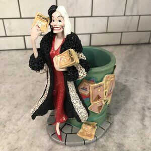 Disney 101 Dalmatians Cruella de Vil Pencil‎ Holder Pen Cup Figurine 21283 Resin
